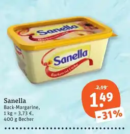 tegut Sanella Back-Margarine Angebot