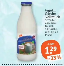 tegut tegut... frische Vollmilch Angebot