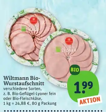 tegut Wiltmann Bio-Wurstaufschnitt Angebot