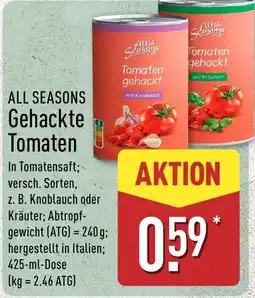 Aldi Nord All Seasons Gehackte Tomaten Angebot
