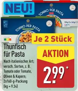 Aldi Nord TONNO PER PASTA Thunfisch für Pasta Angebot