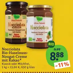 tegut Nocciolata Bio-Haselnuss-Nougat-Creme mit Kakao Angebot