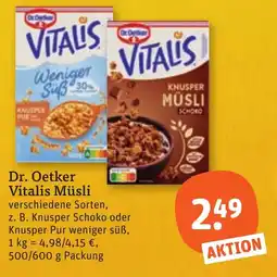tegut Dr. Oetker Vitalis Müsli Angebot