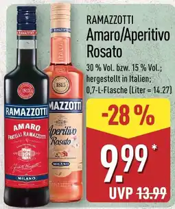 Aldi Nord RAMAZZOTTI Amaro/Aperitivo Rosato Angebot