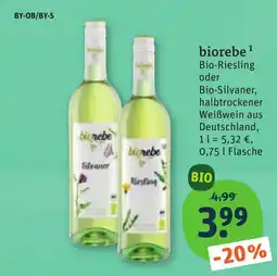 tegut biorebe Bio-Riesling oder Bio-Silvaner Angebot