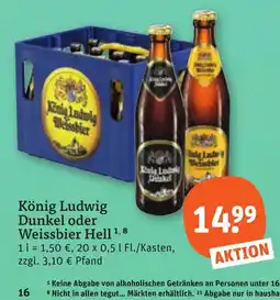 tegut König Ludwig Dunkel oder Weissbier Hell Angebot