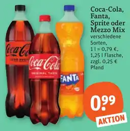 tegut Coca-Cola, Fanta, Sprite oder Mezzo Mix Angebot