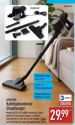 Aldi Nord AMBIANO Kabelgebundener Staubsauger Angebot