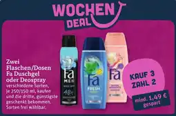 tegut Fa Duschgel oder Deospray Angebot