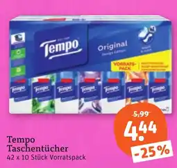 tegut Tempo Taschentücher Angebot