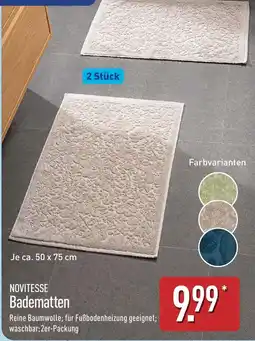Aldi Nord NOVITESSE Badematten Angebot
