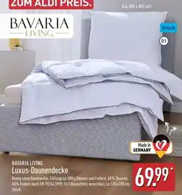 Aldi Nord BAVARIA LIVING Luxus-Daunendecke Angebot