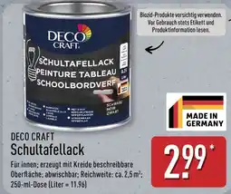Aldi Nord DECO CRAFT Schultafellack Angebot
