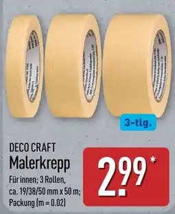 Aldi Nord DECO CRAFT Malerkrepp Angebot