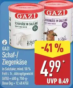 Aldi Nord GAZI Schaf-/Ziegenkäse Angebot