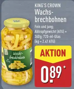 Aldi Nord KING'S CROWN Wachs-brechbohnen Angebot