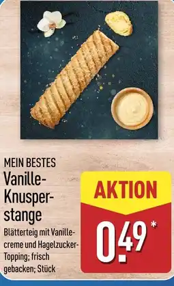 Aldi Nord MEIN BESTES Vanille-Knusperstange Angebot