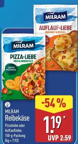 Aldi Nord MILRAM Reibekäse Angebot