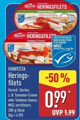 Aldi Nord Hawesta Heringsfilets Angebot