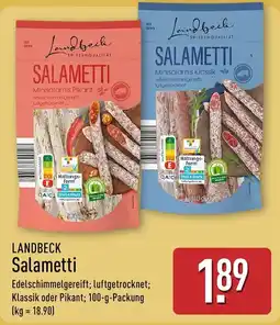 Aldi Nord Landbeck Salametti Angebot