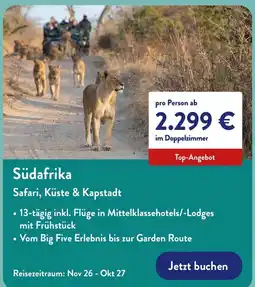 Aldi Nord Südafrika Safari, Küste & Kapstadt Angebot