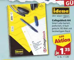 Combi idena Collegeblock A4 Angebot
