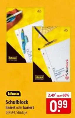 Famila Nord Ost idena Schulblock Angebot