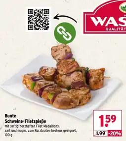 Wasgau Bunte Schweine-Filetspieße Angebot