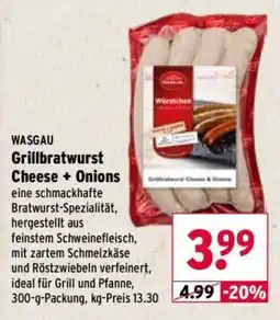 Wasgau WASGAU Grillbratwurst Cheese + Onions Angebot