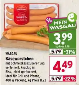 Wasgau WASGAU Käsewürstchen Angebot