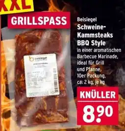 Wasgau Beisiegel Schweine-Kammsteaks BBQ Style Angebot