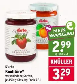 Wasgau D'arbo Konfitüre* Angebot