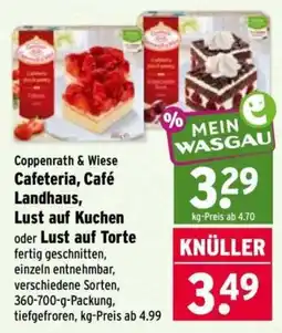 Wasgau Coppenrath & Wiese Cafeteria, Café Landhaus, Lust auf Kuchen oder Lust auf Torte Angebot