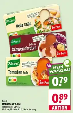 Wasgau Knorr Delikatess-Soße Angebot