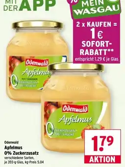 Wasgau Odenwald Apfelmus Angebot