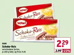 Wasgau WAWI Schoko-Reis Angebot