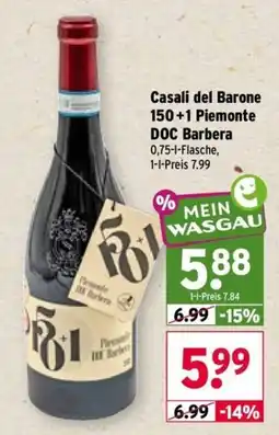Wasgau Casali del Barone 150+1 Piemonte DOC Barbera Angebot