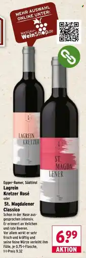 Wasgau Egger-Ramer Lagrein Kretzer Rosé oder St. Magdalener Classico Angebot