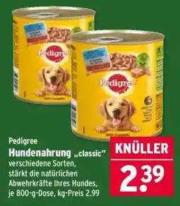 Wasgau Pedigree Hundenahrung „classic“ Angebot