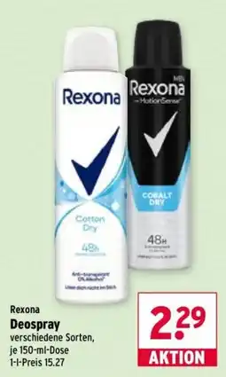 Wasgau Rexona Deospray Angebot