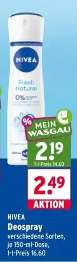 Wasgau NIVEA Deospray Angebot