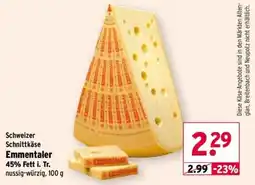 Wasgau Schweizer Schnittkäse Emmentaler Angebot