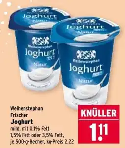 Wasgau Weihenstephan Frischer Joghurt Angebot