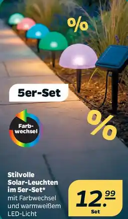 Netto Stilvolle Solar-Leuchten im 5er-Set Angebot