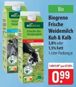 Famila Nord Ost Biogreno Frische Weidemilch Kuh & Kalb Angebot