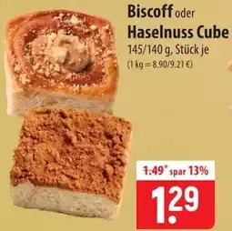 Famila Nord Ost Biscoff oder Haselnuss Cube Angebot
