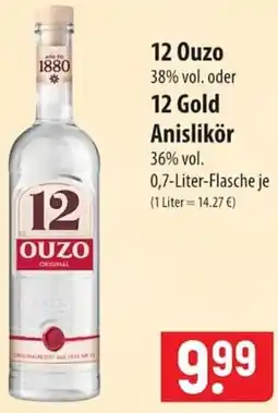 Famila Nord Ost 12 Ouzo oder 12 Gold Anislikör Angebot