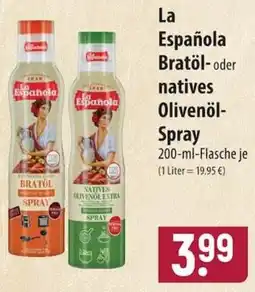 Famila Nord Ost La Española Bratöl- oder natives Olivenöl Spray Angebot
