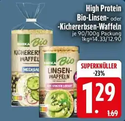 Edeka High Protein Bio-Linsen- oder -Kichererbsen-Waffeln Angebot