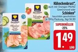 Edeka Hähnchenbrust, oder Schinken Angebot